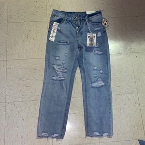 NWT** high rise straight cut jeans